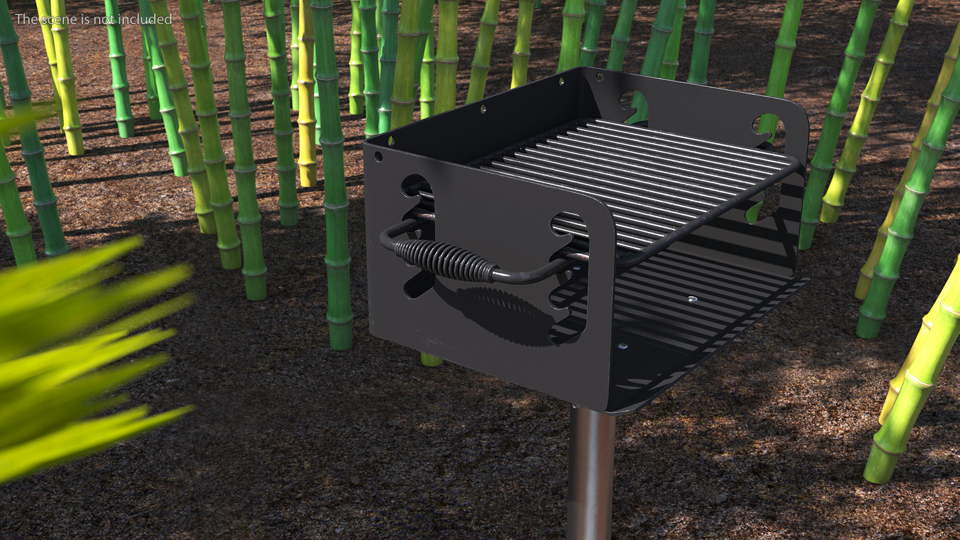 3D model Steel Charcoal Park Grill