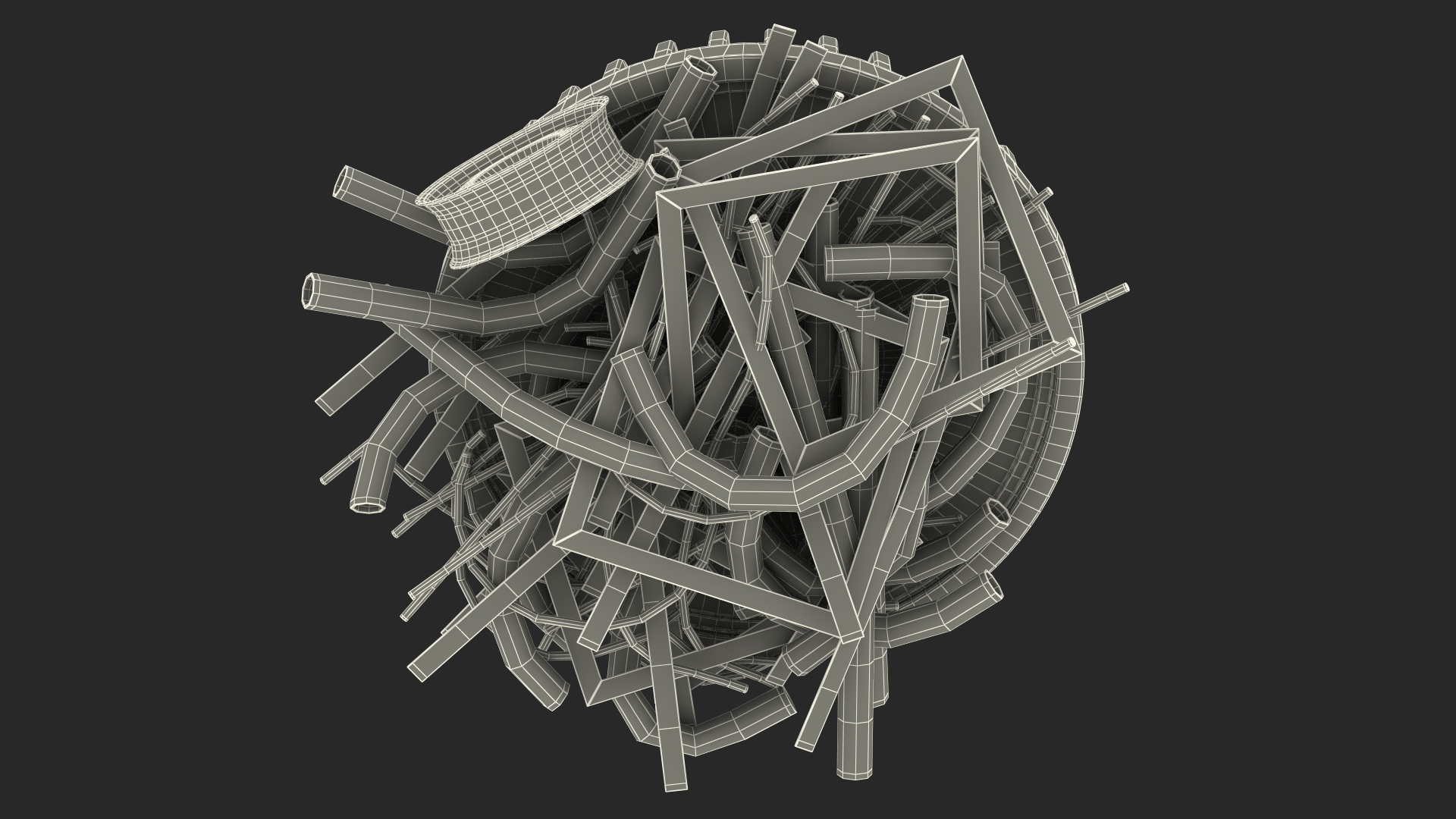 Lifting Industrial Electromagnet With Scrap Metal 3D model