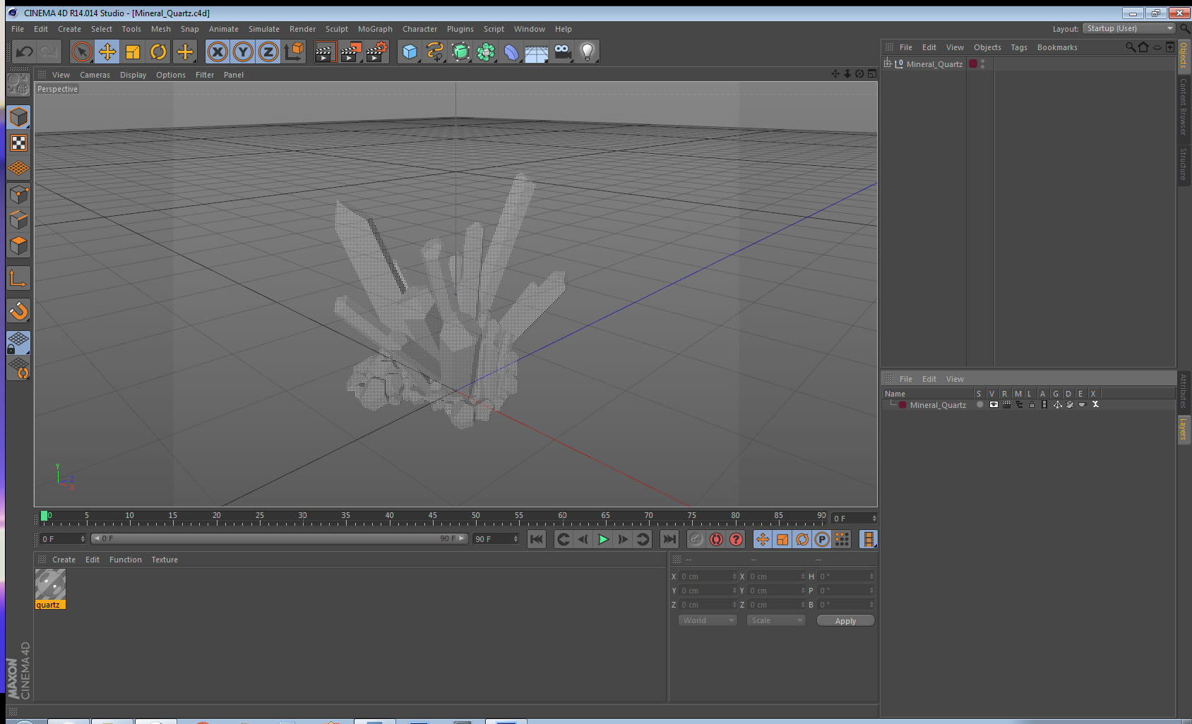 Mineral Quartz 3D model