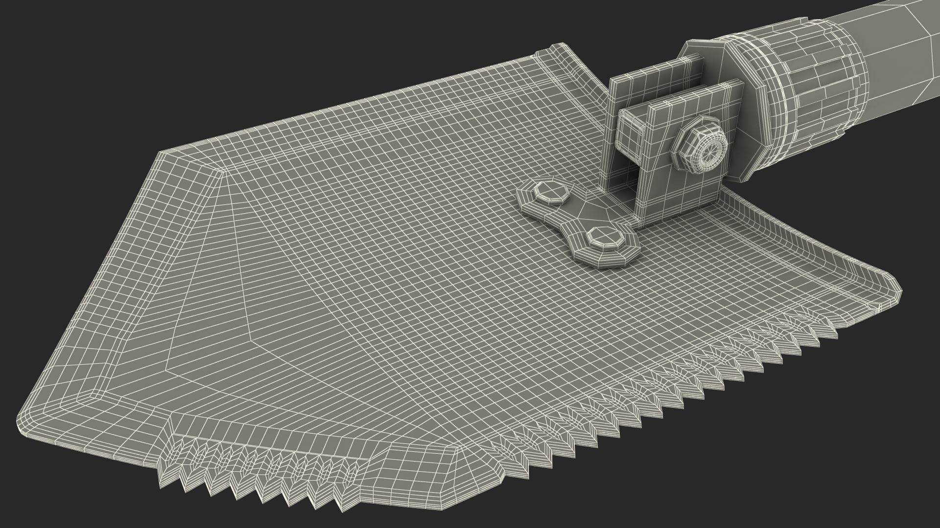 3D model US GI Military Entrenching Shovel Folded