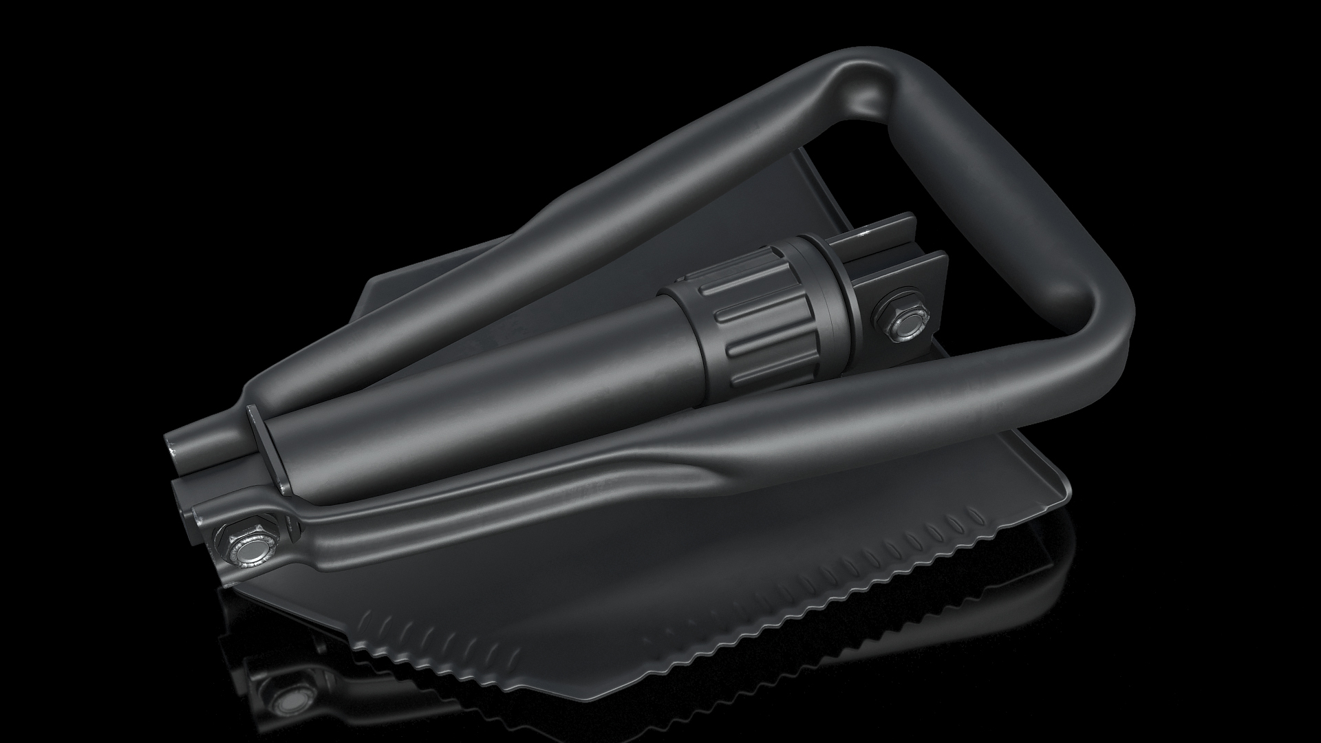 3D model US GI Military Entrenching Shovel Folded