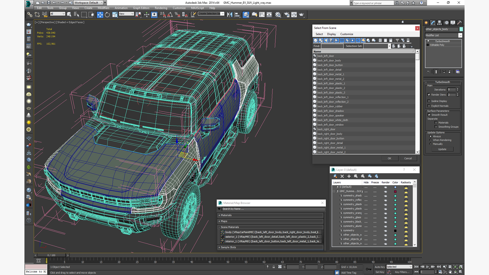 3D GMC Hummer EV SUV Light model
