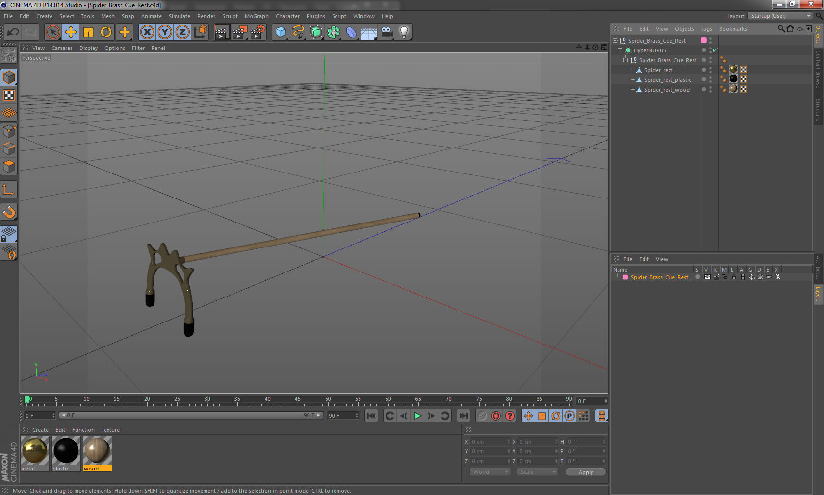 3D Spider Brass Cue Rest