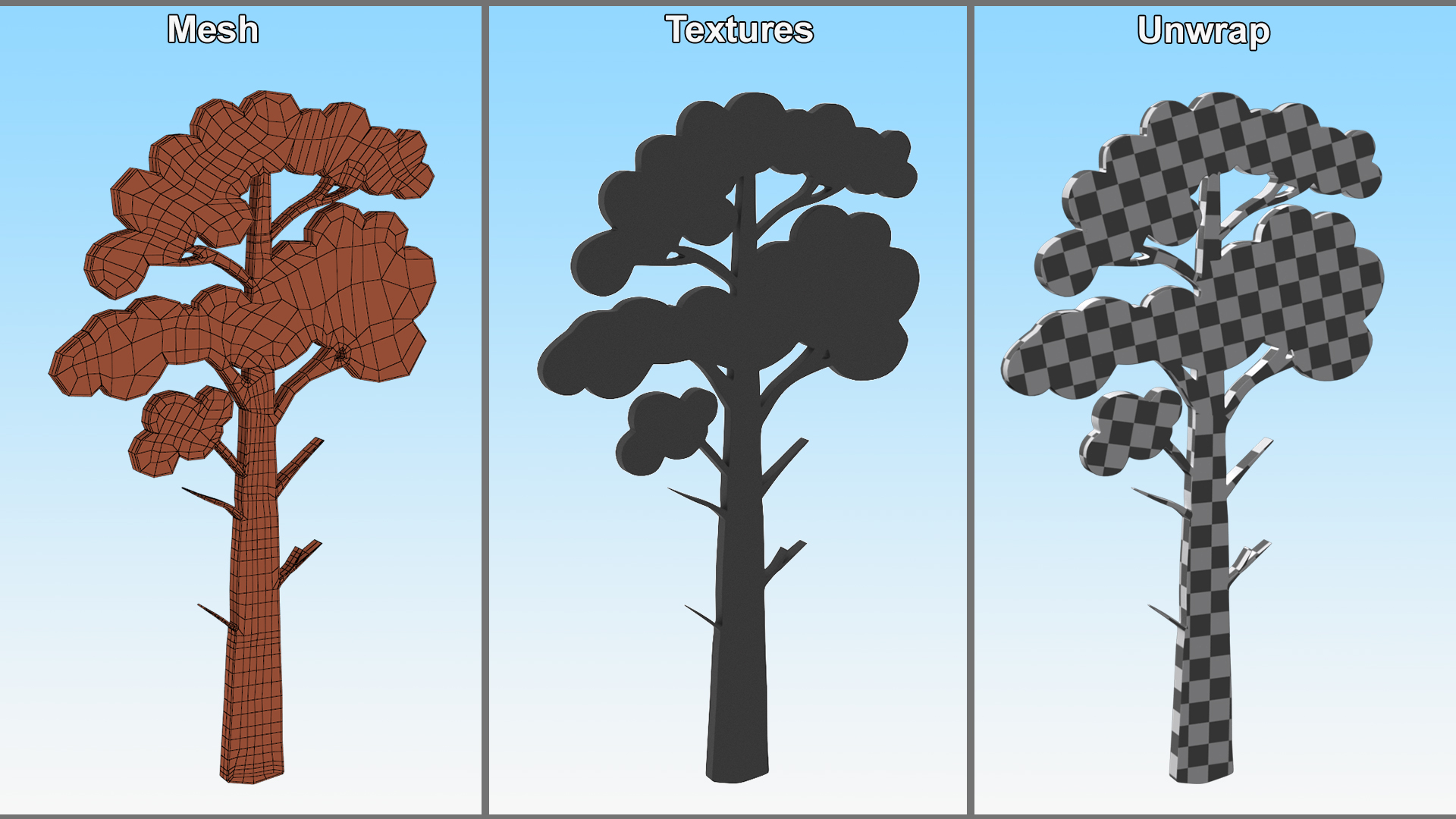 3D model Pine Tree Silhouette