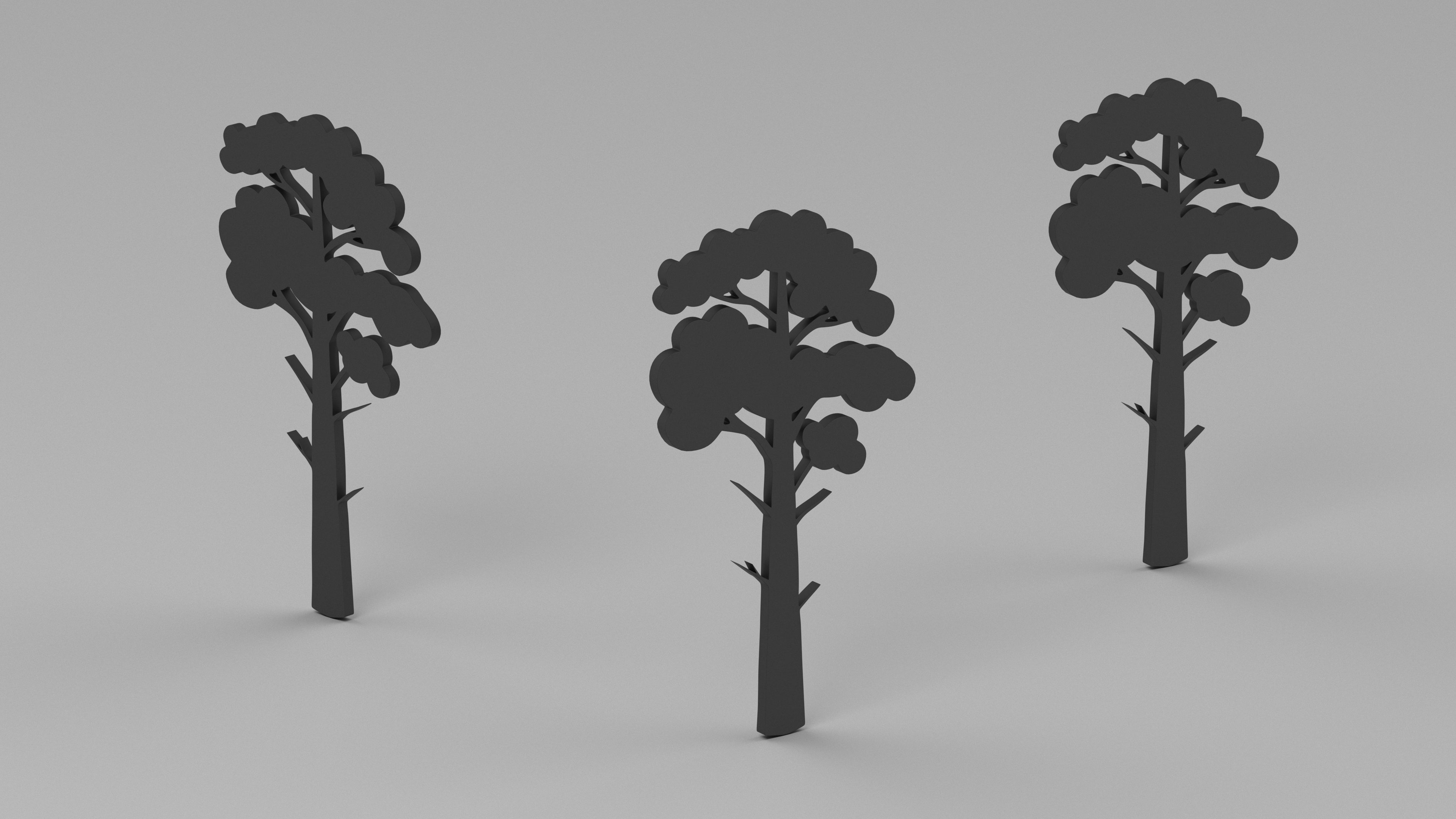 3D model Pine Tree Silhouette
