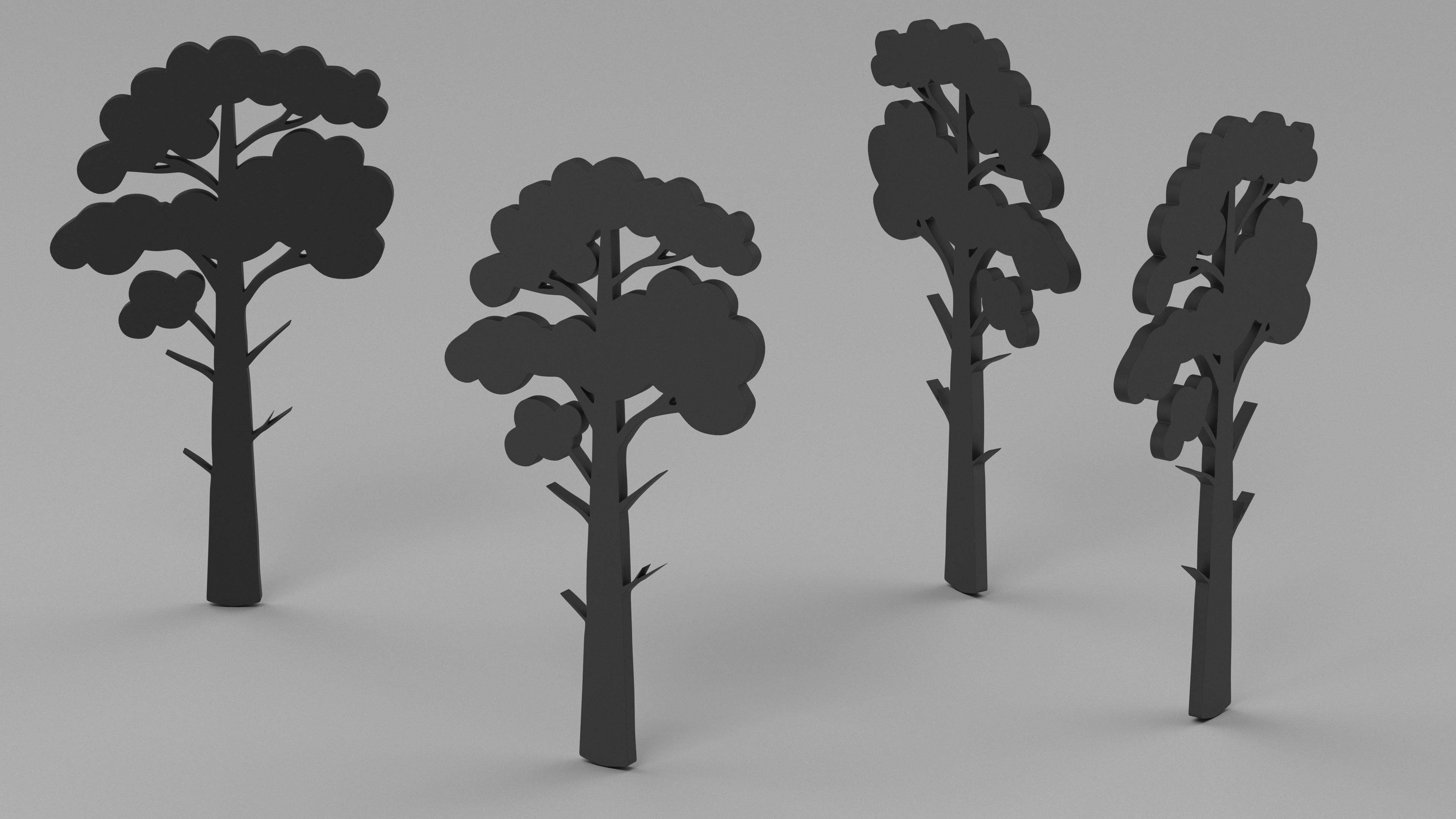 3D model Pine Tree Silhouette