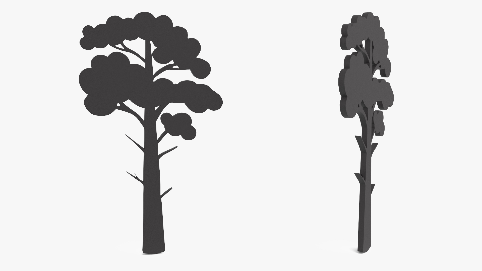 3D model Pine Tree Silhouette