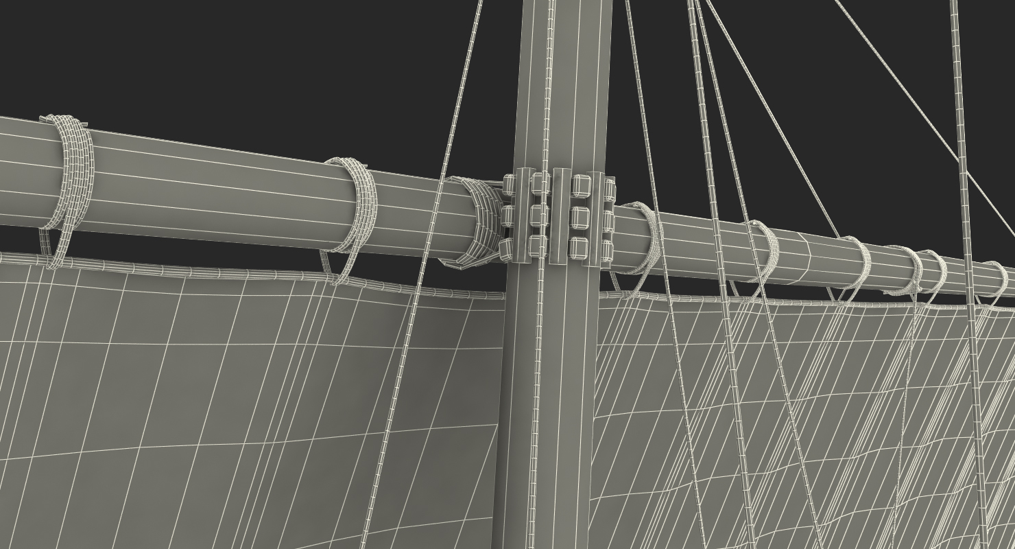 Sailing Ship Main Mast 3D