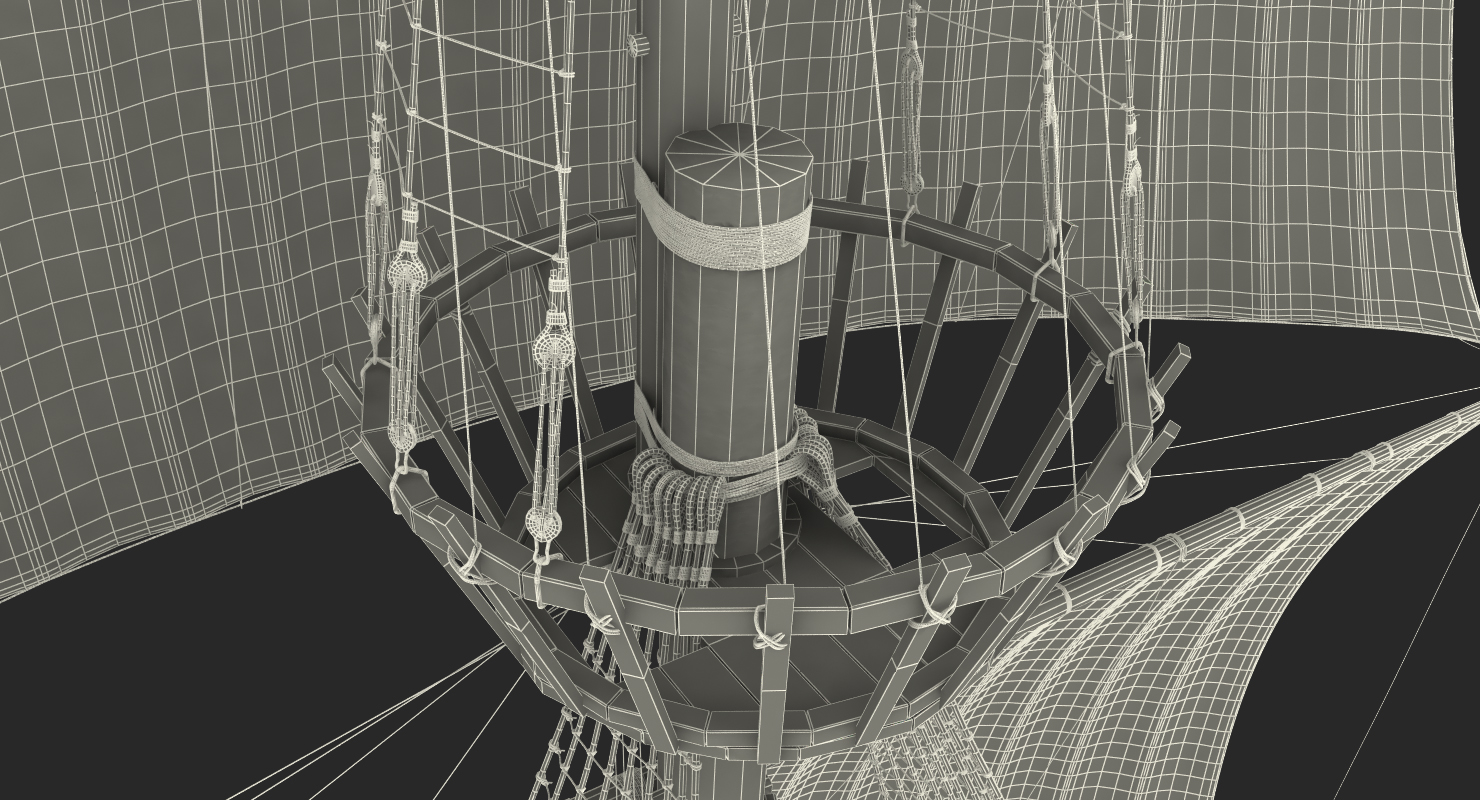 Sailing Ship Main Mast 3D