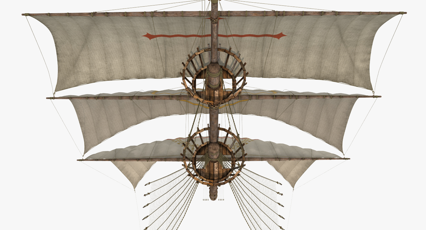 Sailing Ship Main Mast 3D