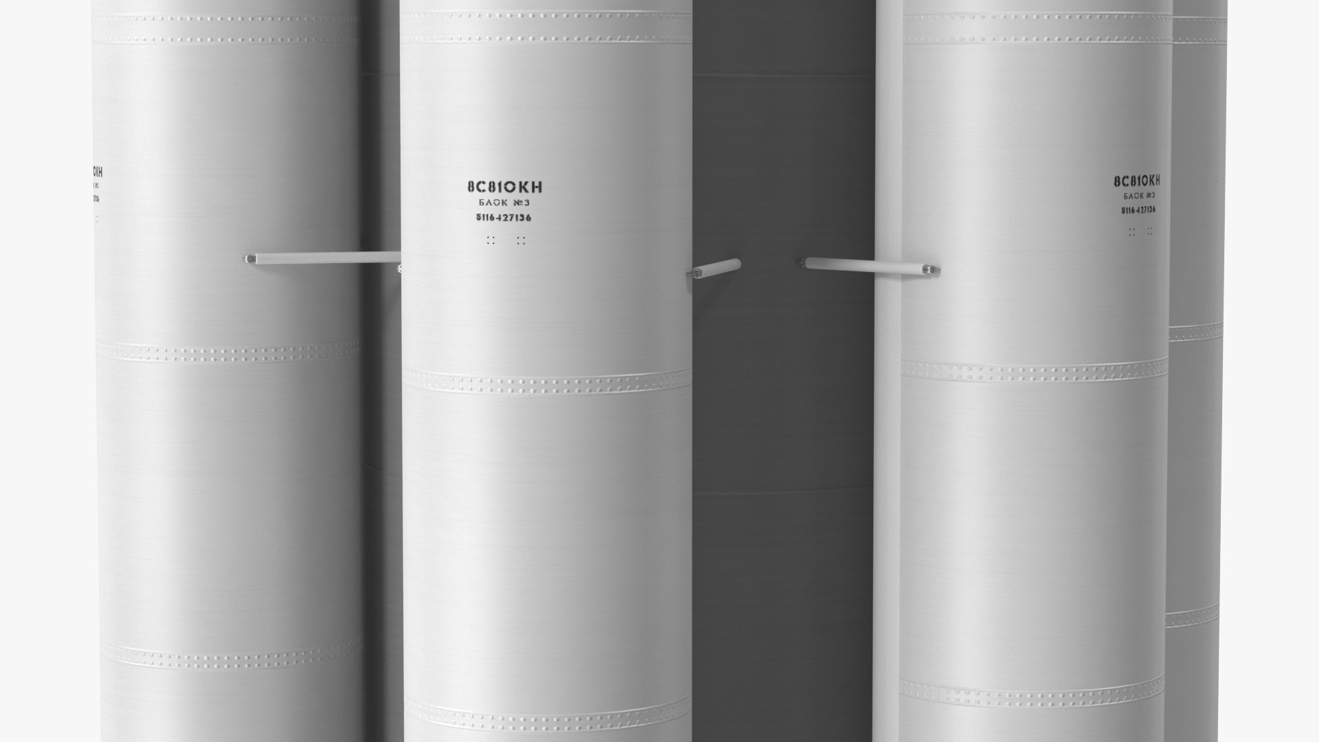 3D Proton M Rocket Stage 1 model