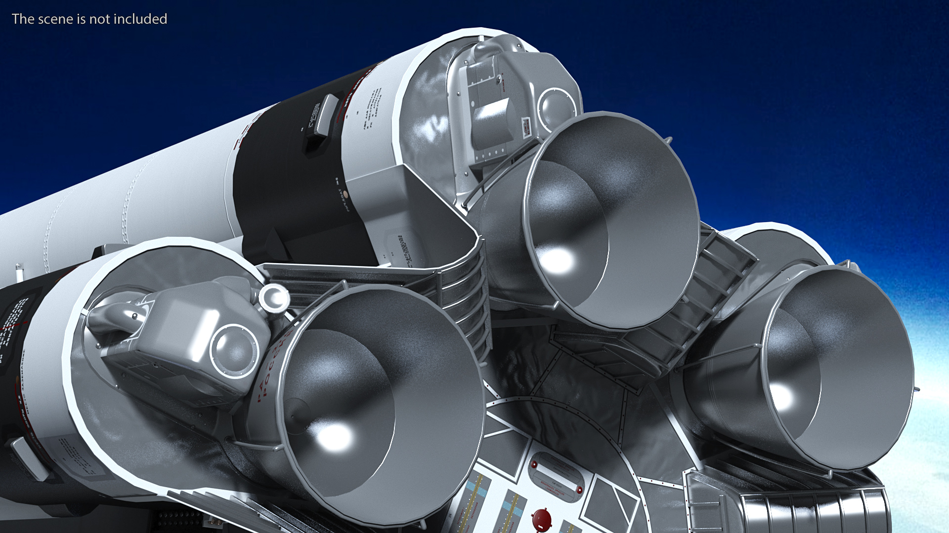 3D Proton M Rocket Stage 1 model