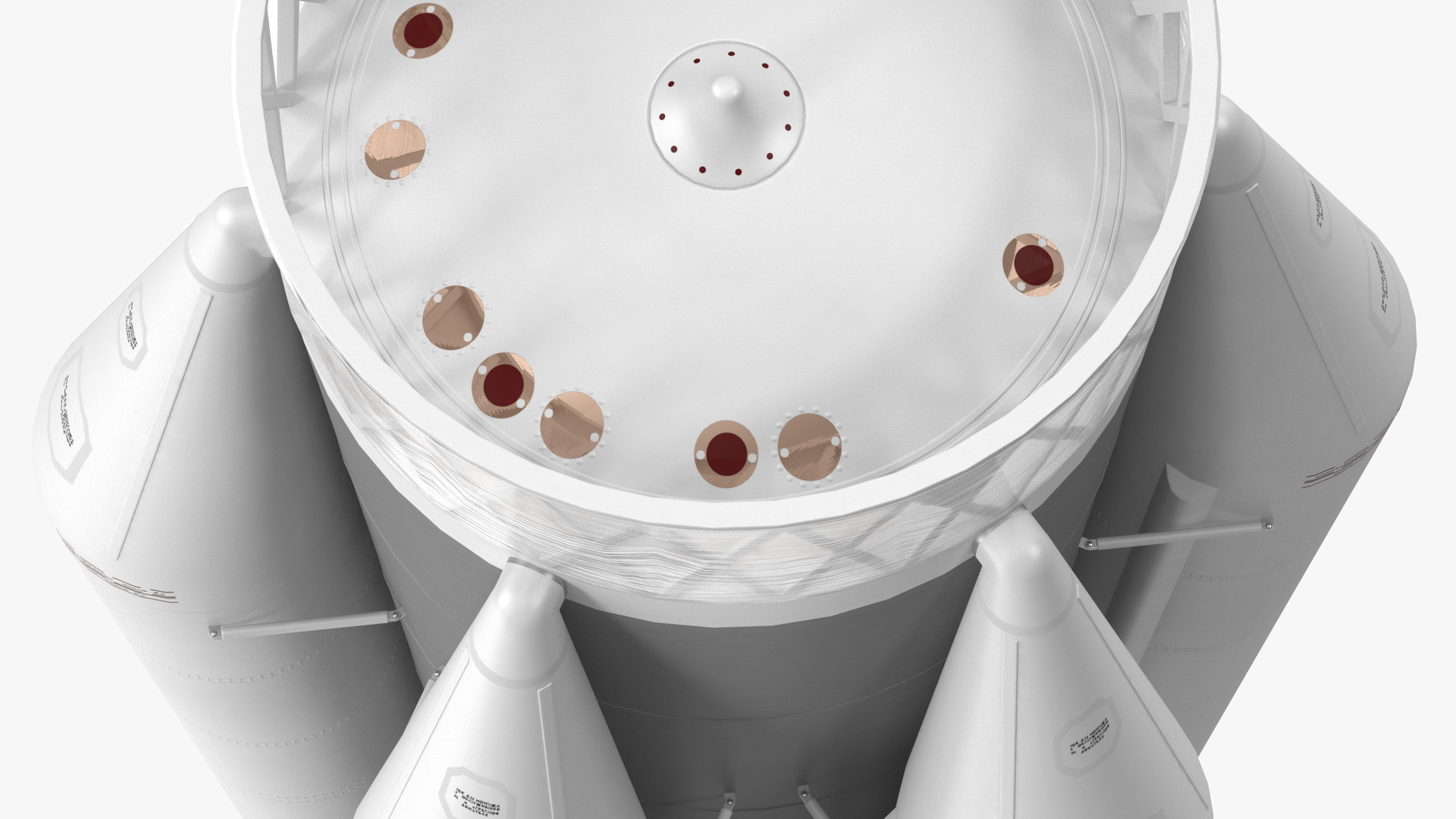 3D Proton M Rocket Stage 1 model
