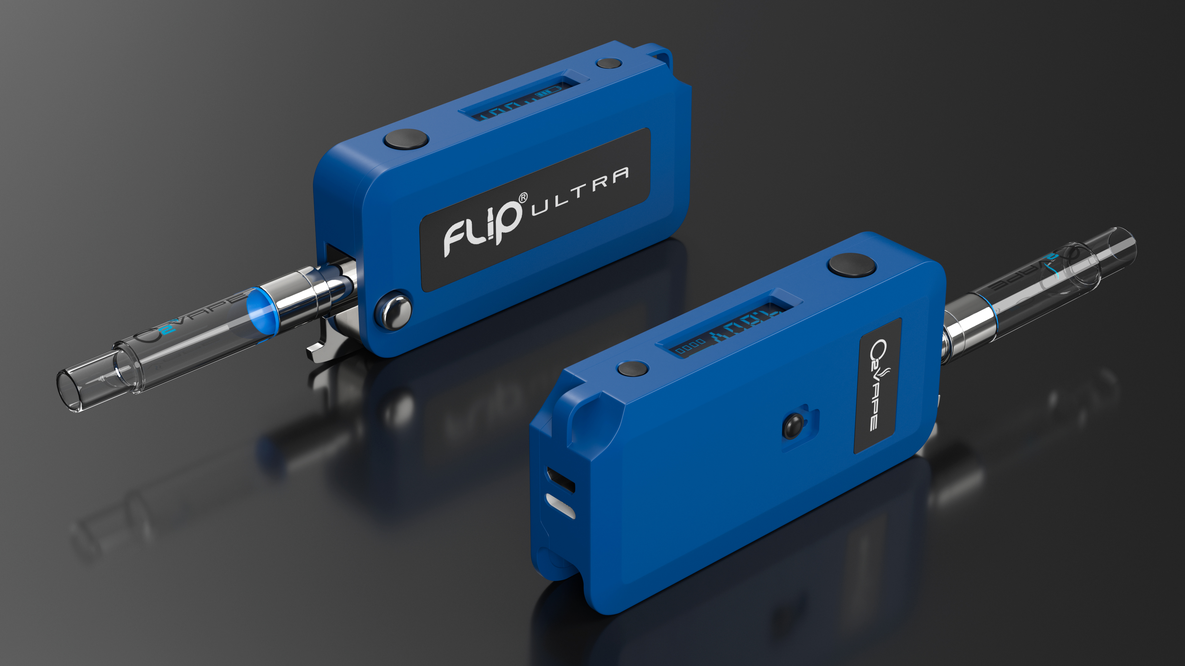 3D model Vape Pen O2VAPE Flip Ultra Unfolded Blue