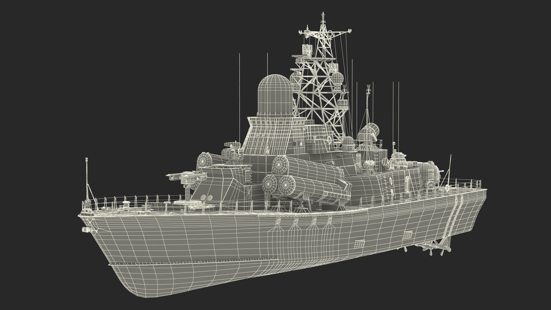Naval Missile Cruiser Warship Nanuchka Class Project 1234 3D