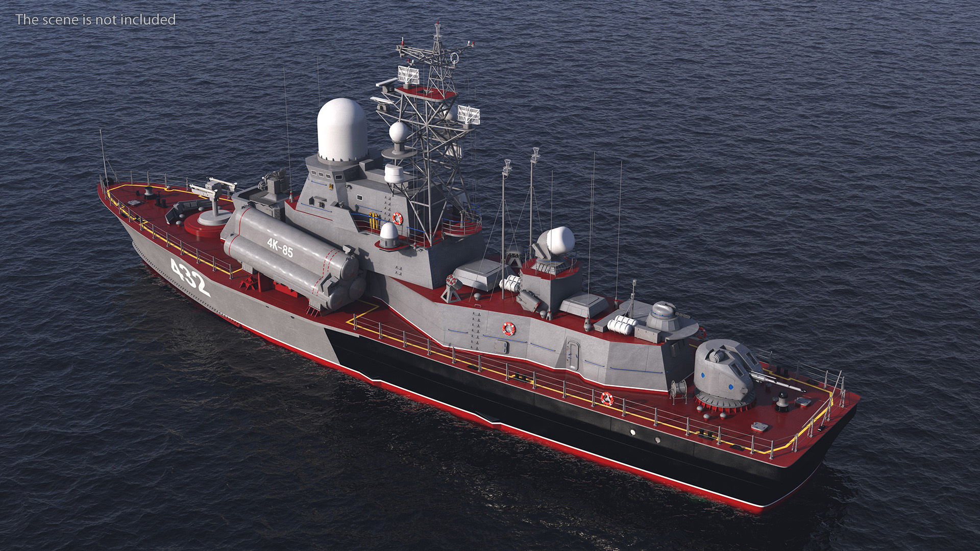 Naval Missile Cruiser Warship Nanuchka Class Project 1234 3D