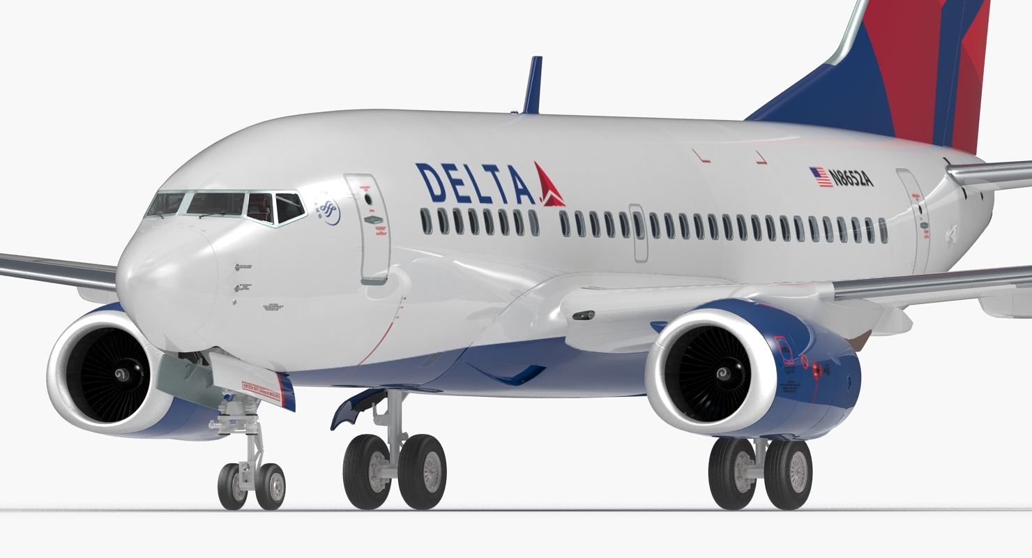 Boeing 737 600 with Interior Delta Air Lines 3D model
