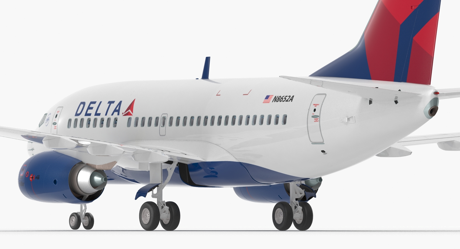 Boeing 737 600 with Interior Delta Air Lines 3D model