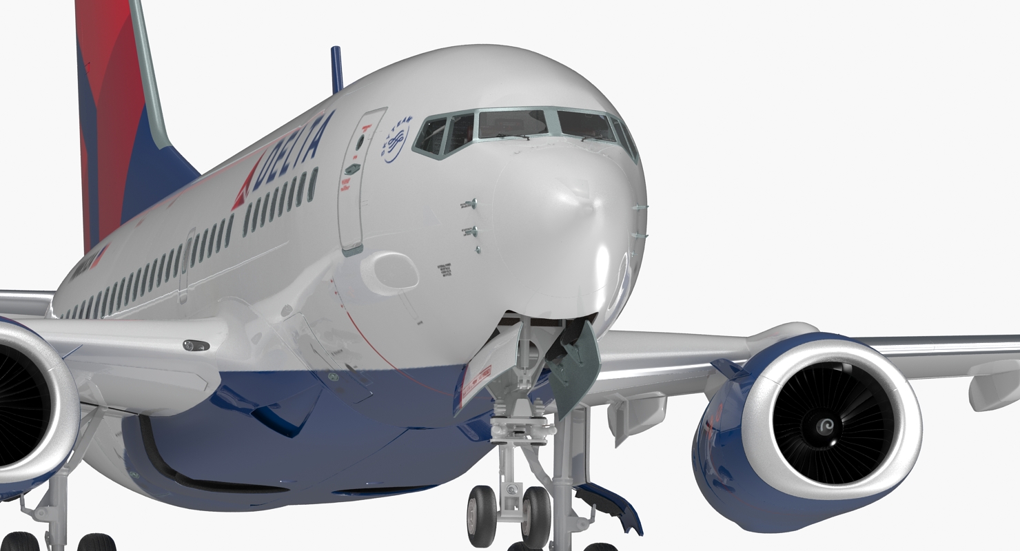Boeing 737 600 with Interior Delta Air Lines 3D model
