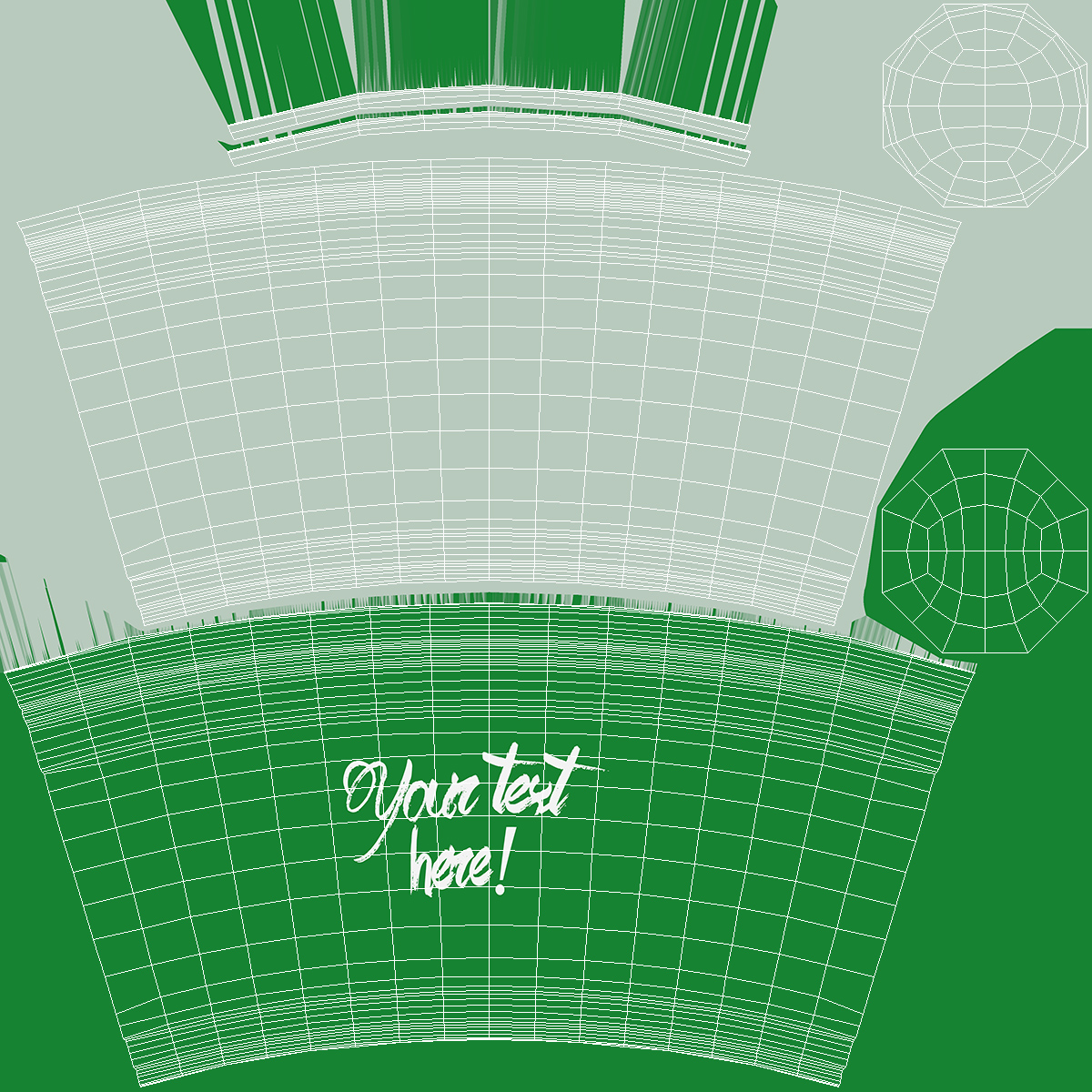 Plastic Cup Your Text Green 3D