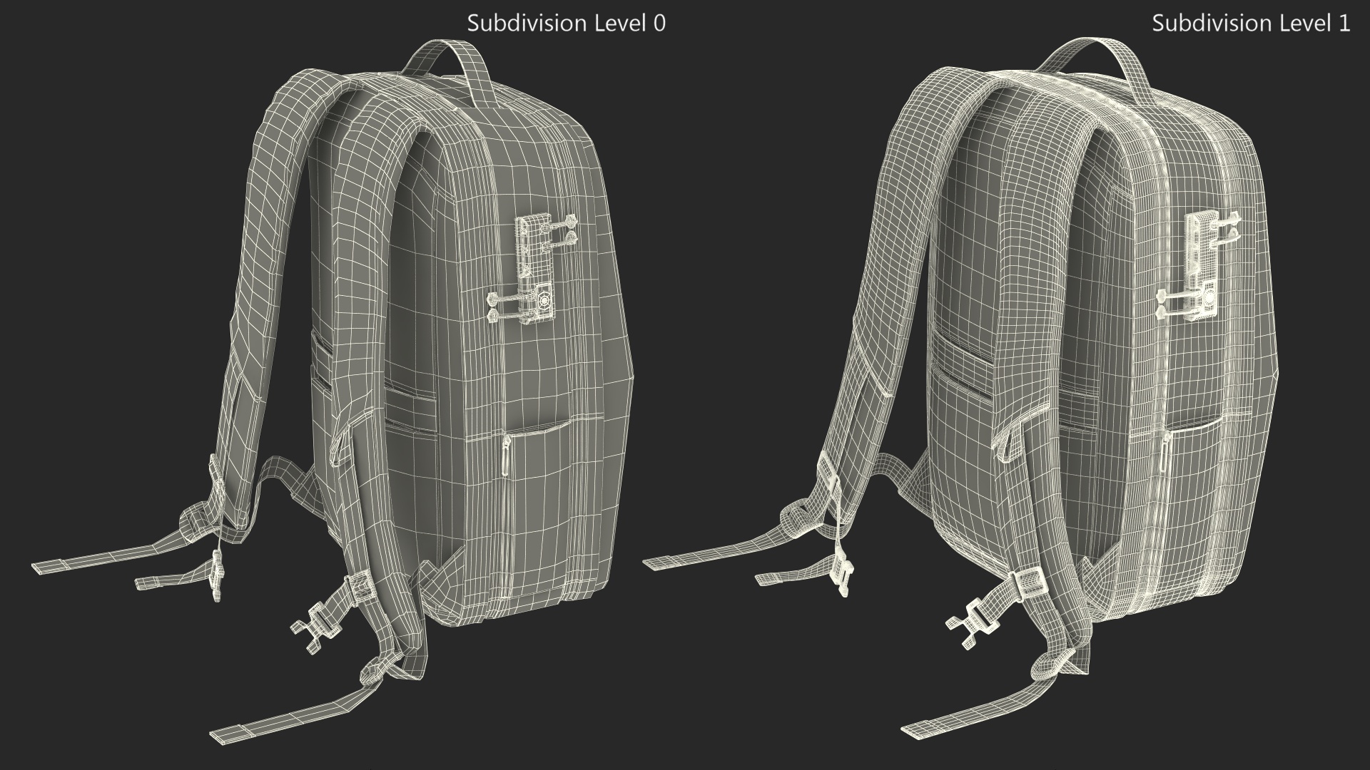 3D Gaming Laptop Hard Shell Backpack Grey model