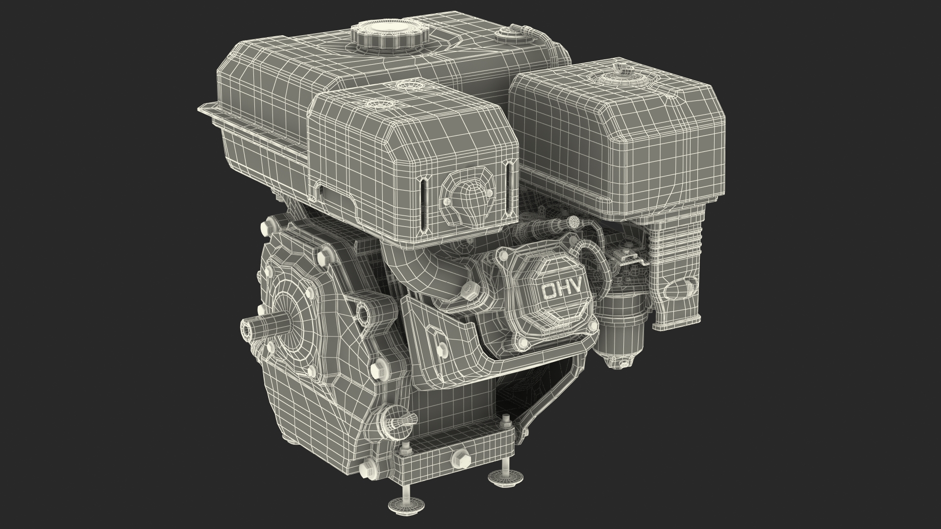3D OHV Horizontal Shaft Gas Engine