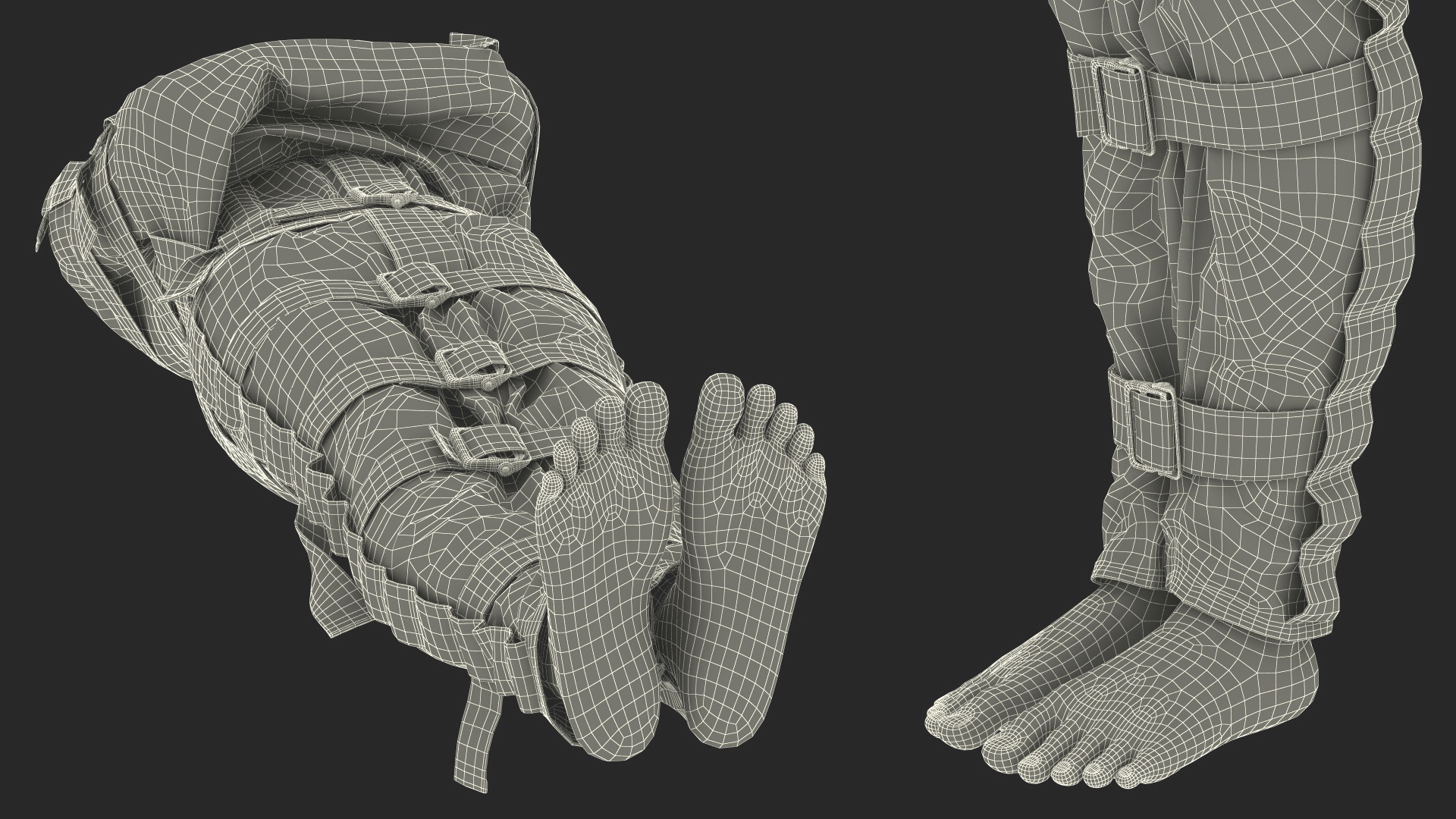 African American Male Figure in Straitjacket 3D model