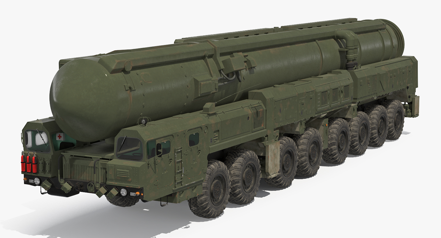 3D RT 2PM Topol Mobile Intercontinental Ballistic Missile Rigged
