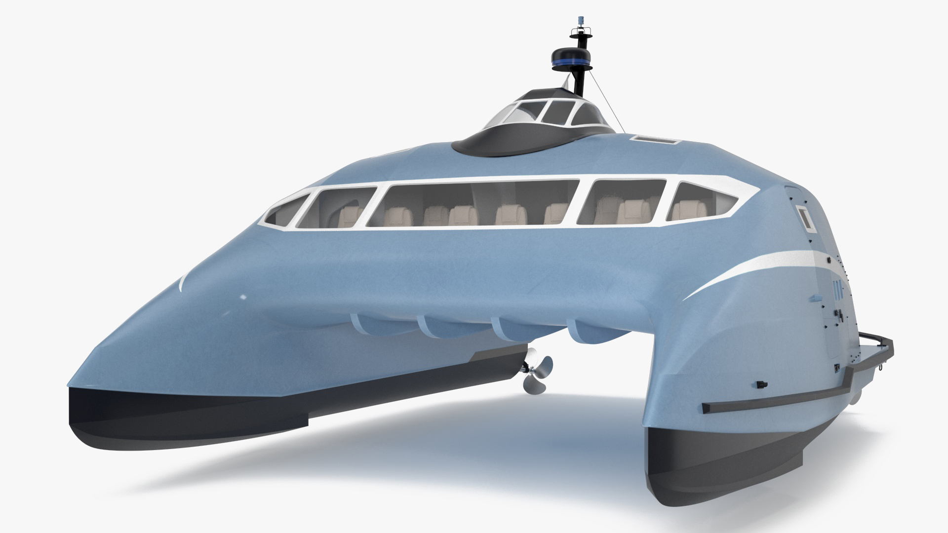 Luxury Catamaran Ferry 3D