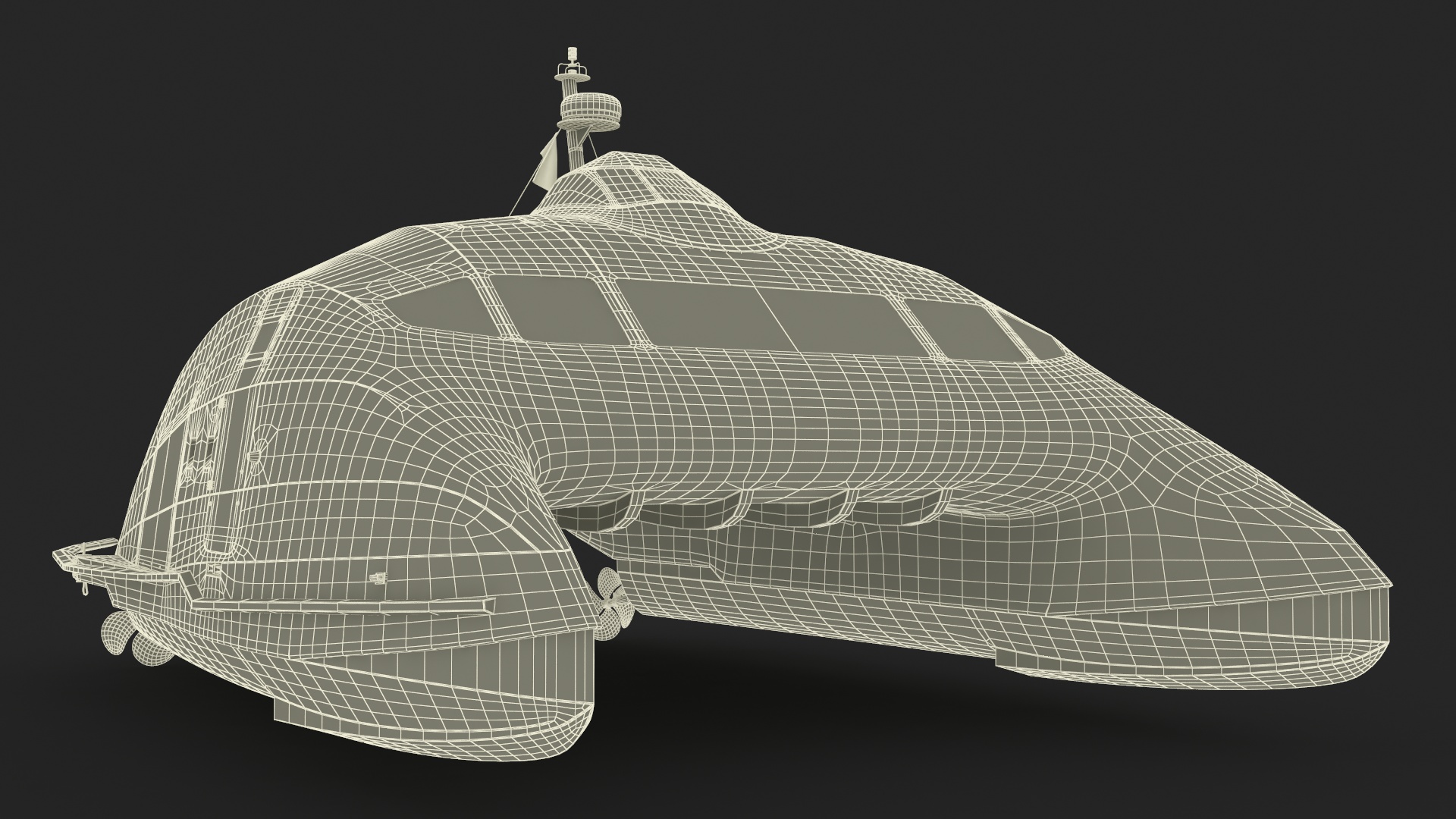Luxury Catamaran Ferry 3D