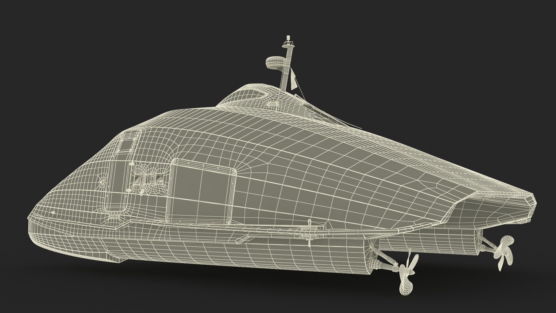 Luxury Catamaran Ferry 3D