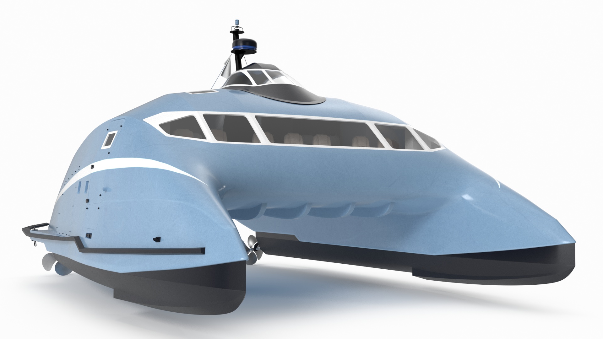Luxury Catamaran Ferry 3D