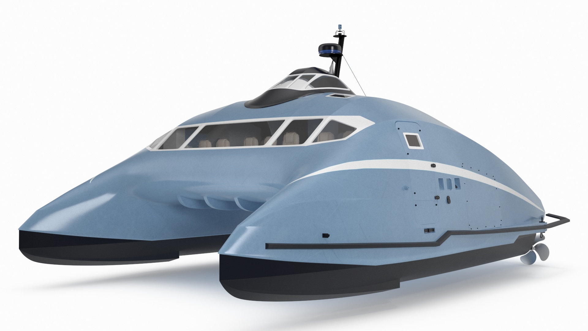 Luxury Catamaran Ferry 3D