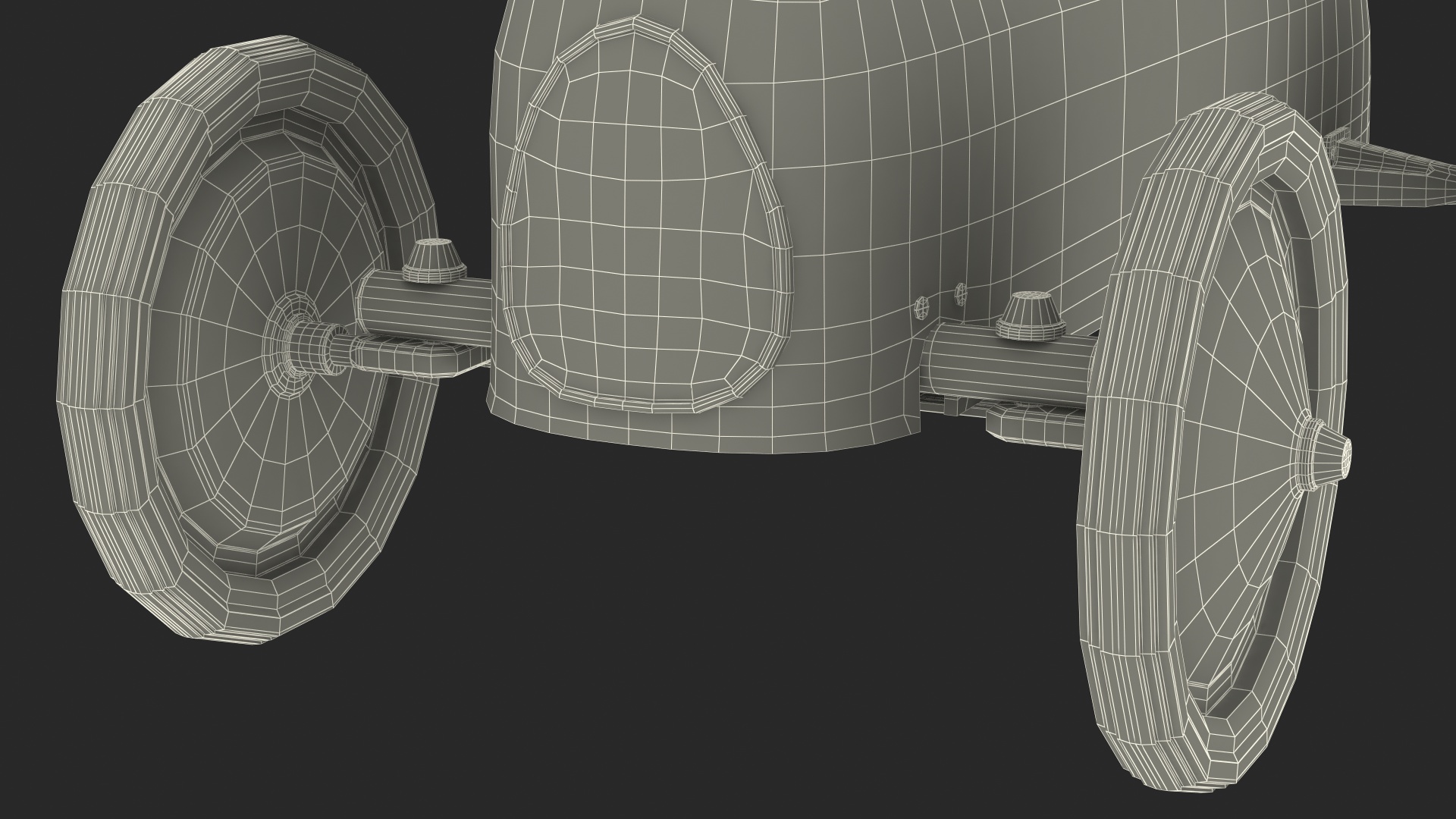 3D Vintage Push Car