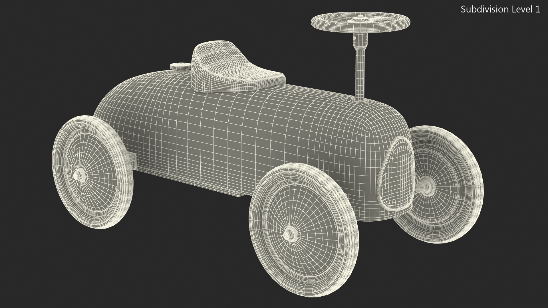 3D Vintage Push Car