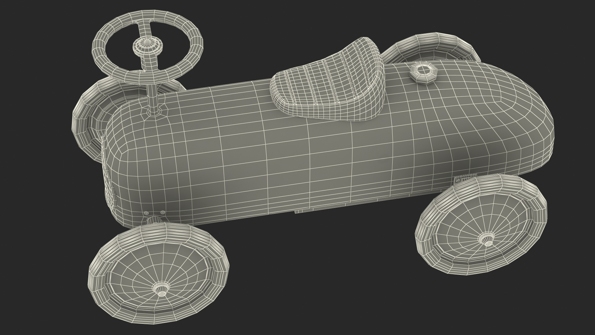 3D Vintage Push Car