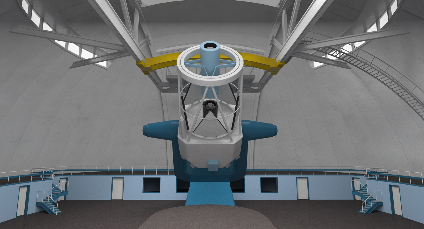 Observatory Building Rigged 3D
