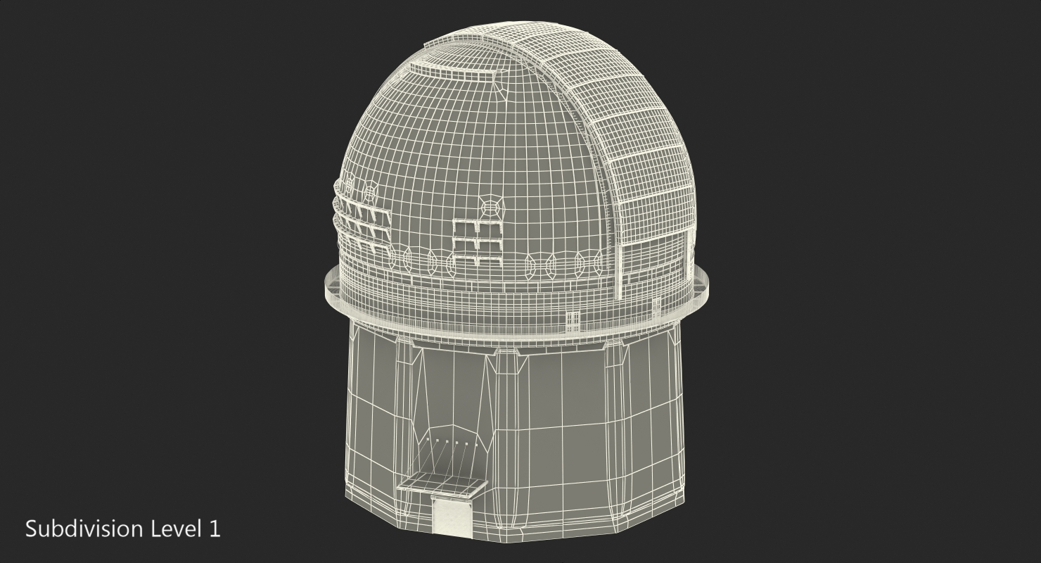 Observatory Building Rigged 3D