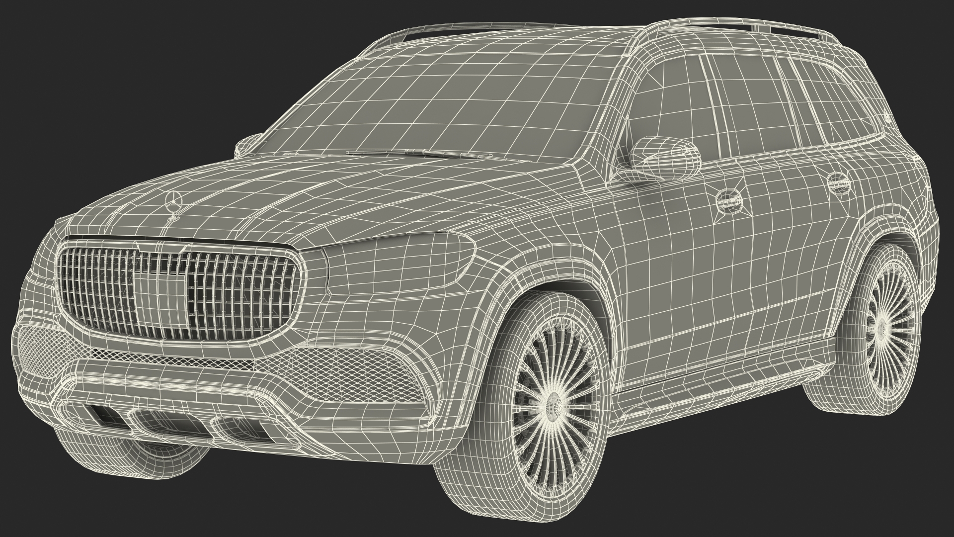 3D Maybach GLS SUV Simple Interior