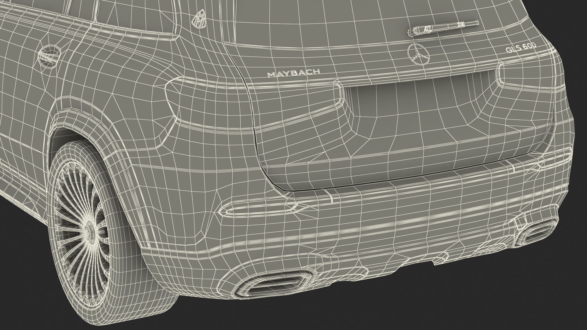 3D Maybach GLS SUV Simple Interior