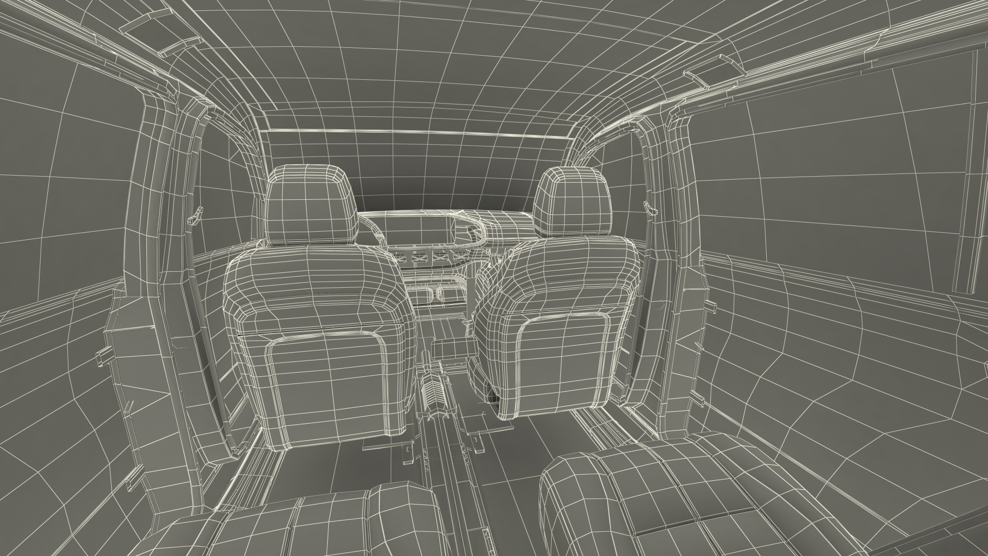 3D Maybach GLS SUV Simple Interior