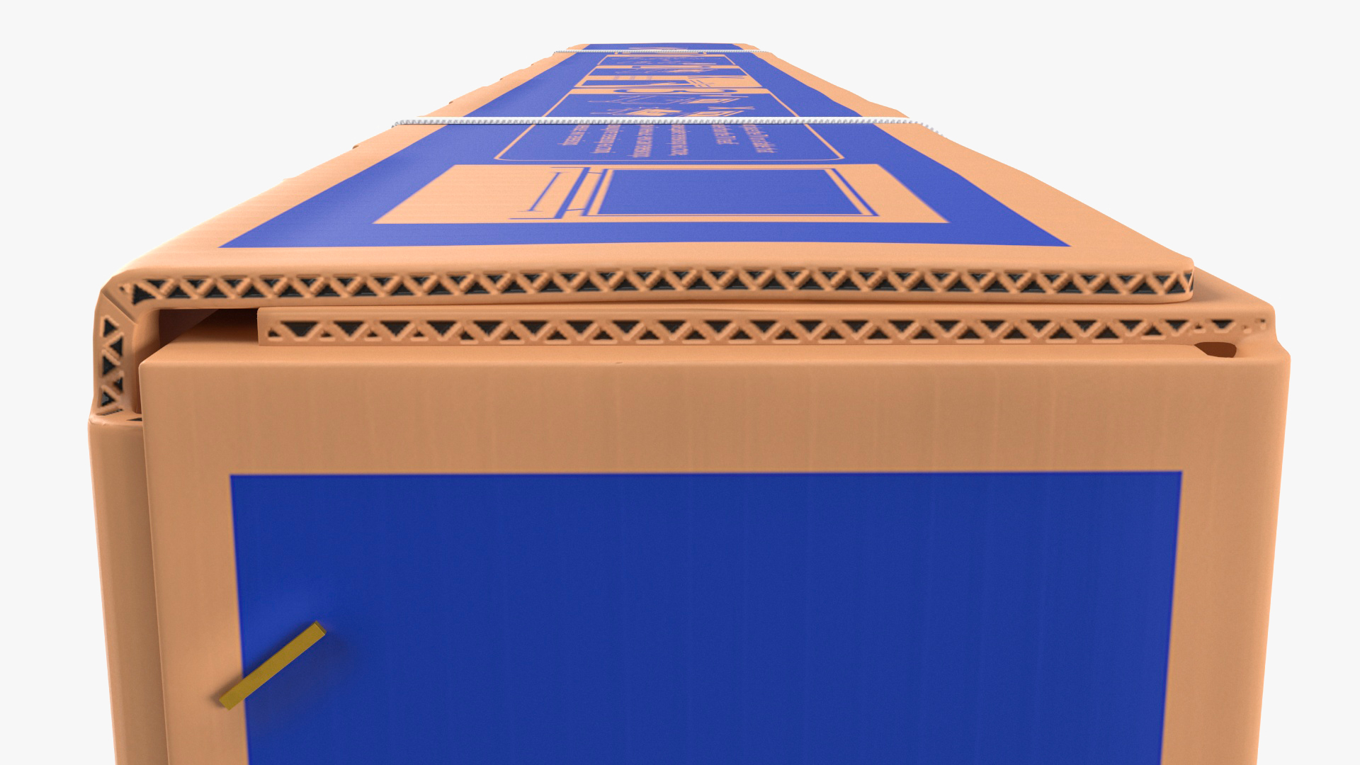 43 Inch Cardboard Television Box 3D