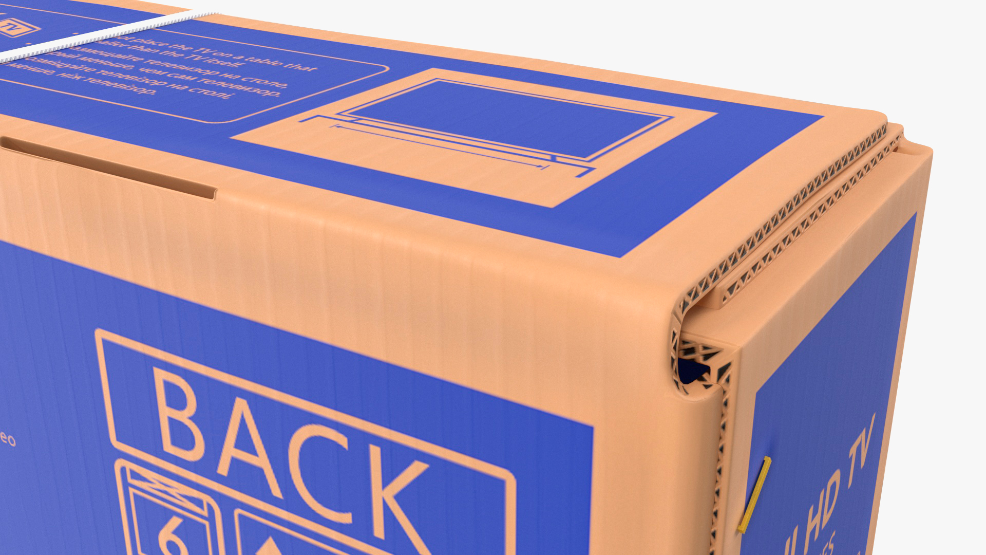 43 Inch Cardboard Television Box 3D