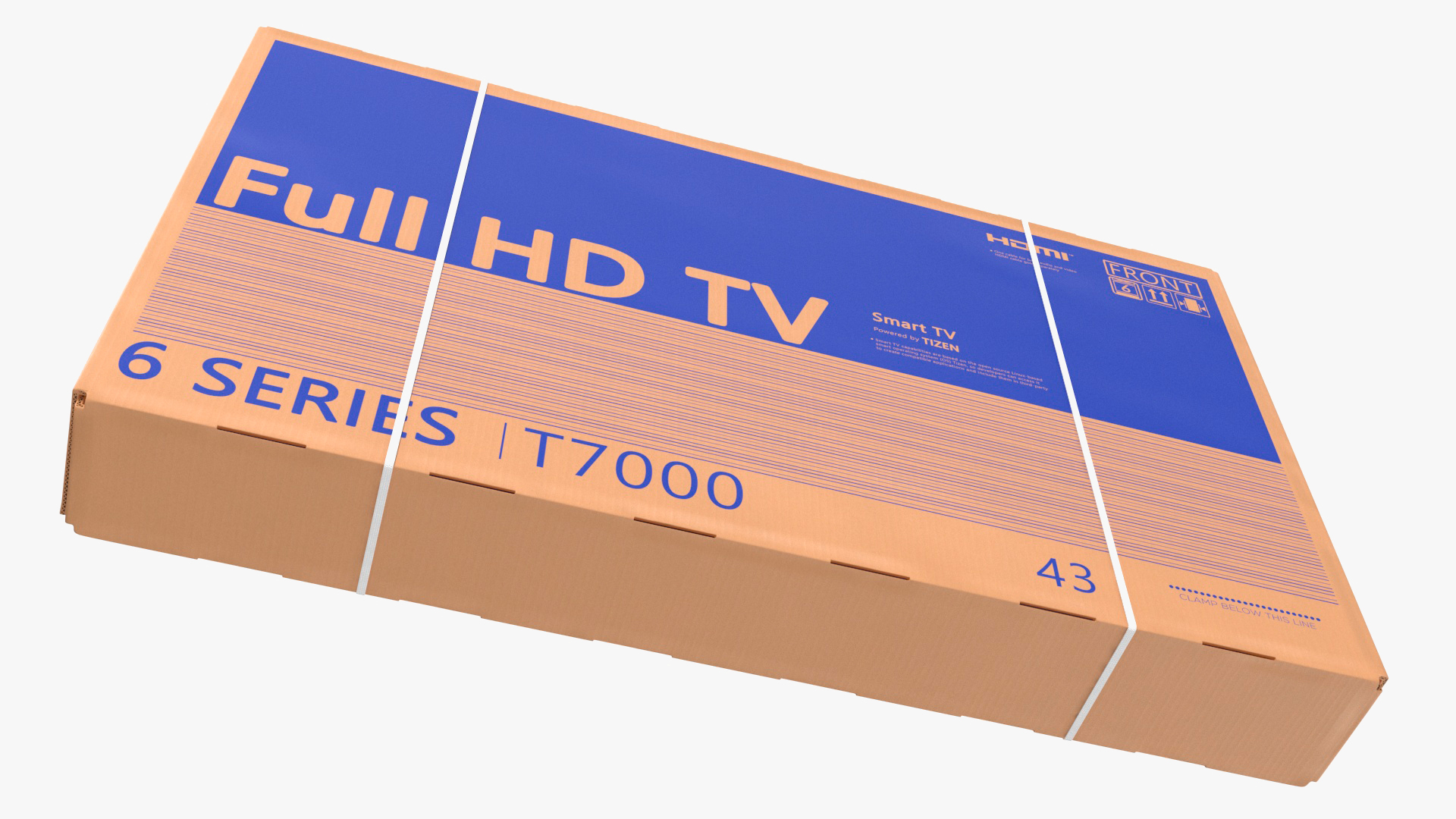 43 Inch Cardboard Television Box 3D