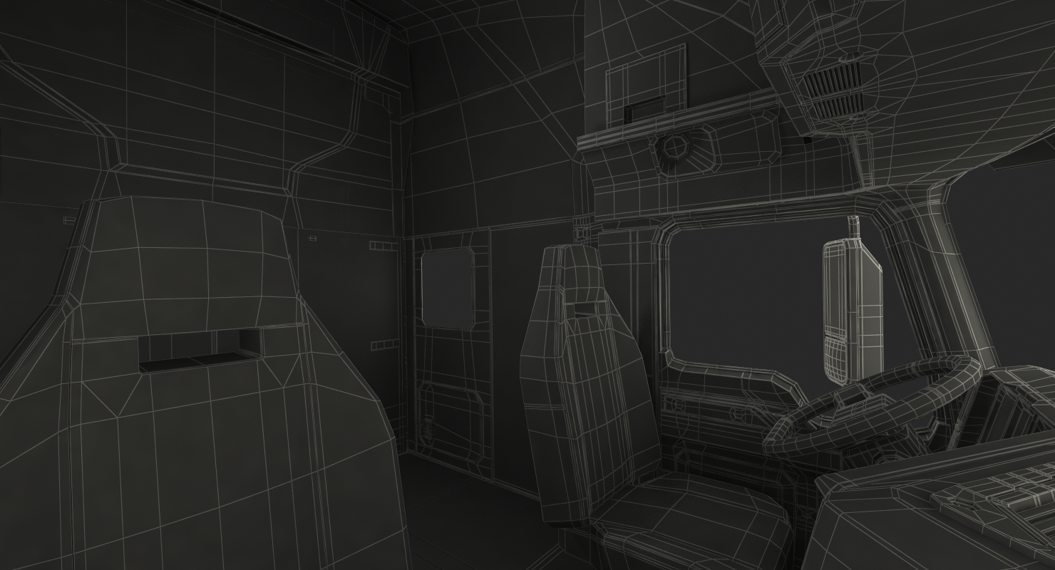 3D Mack Anthem Truck 2018 Simple Interior model