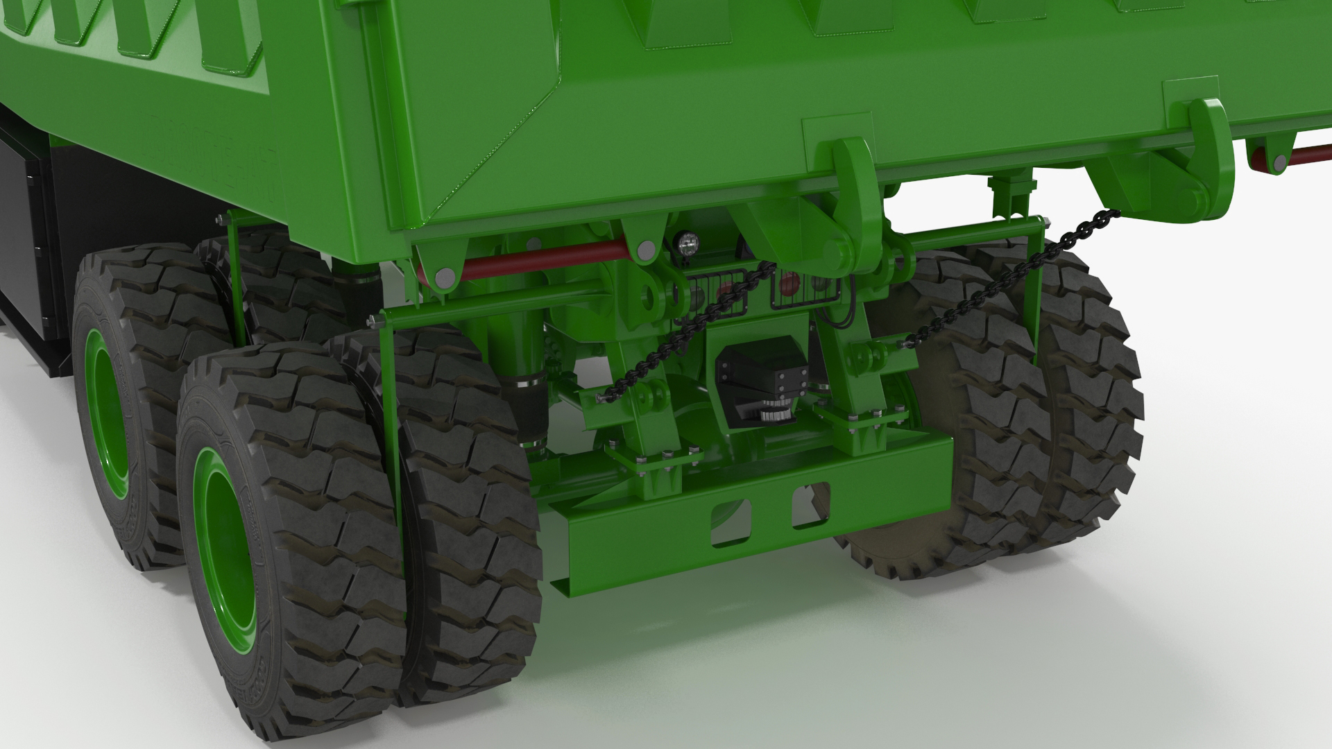 3D model Electric Autonomous Mining Truck Green Rigged