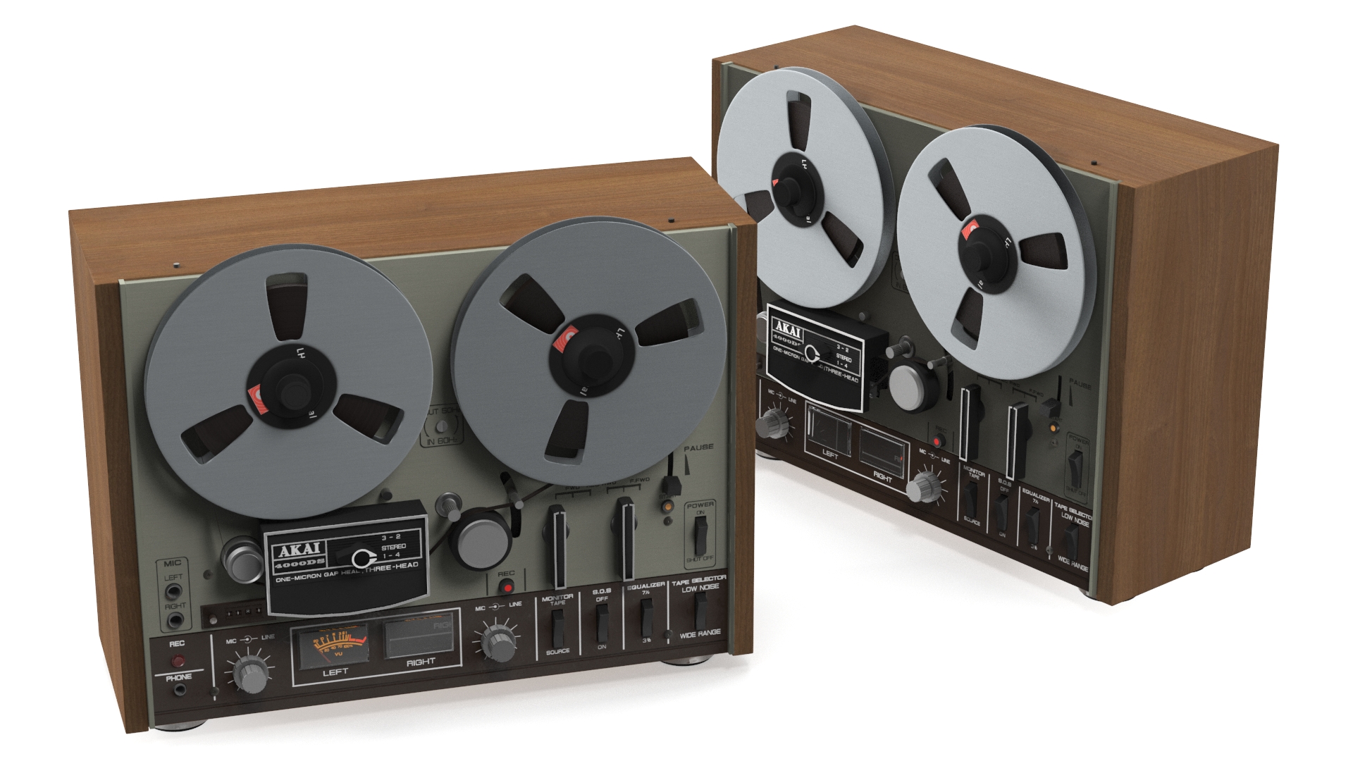 3D Reel-to-Reel Tape Recorder AKAI 4000DS model