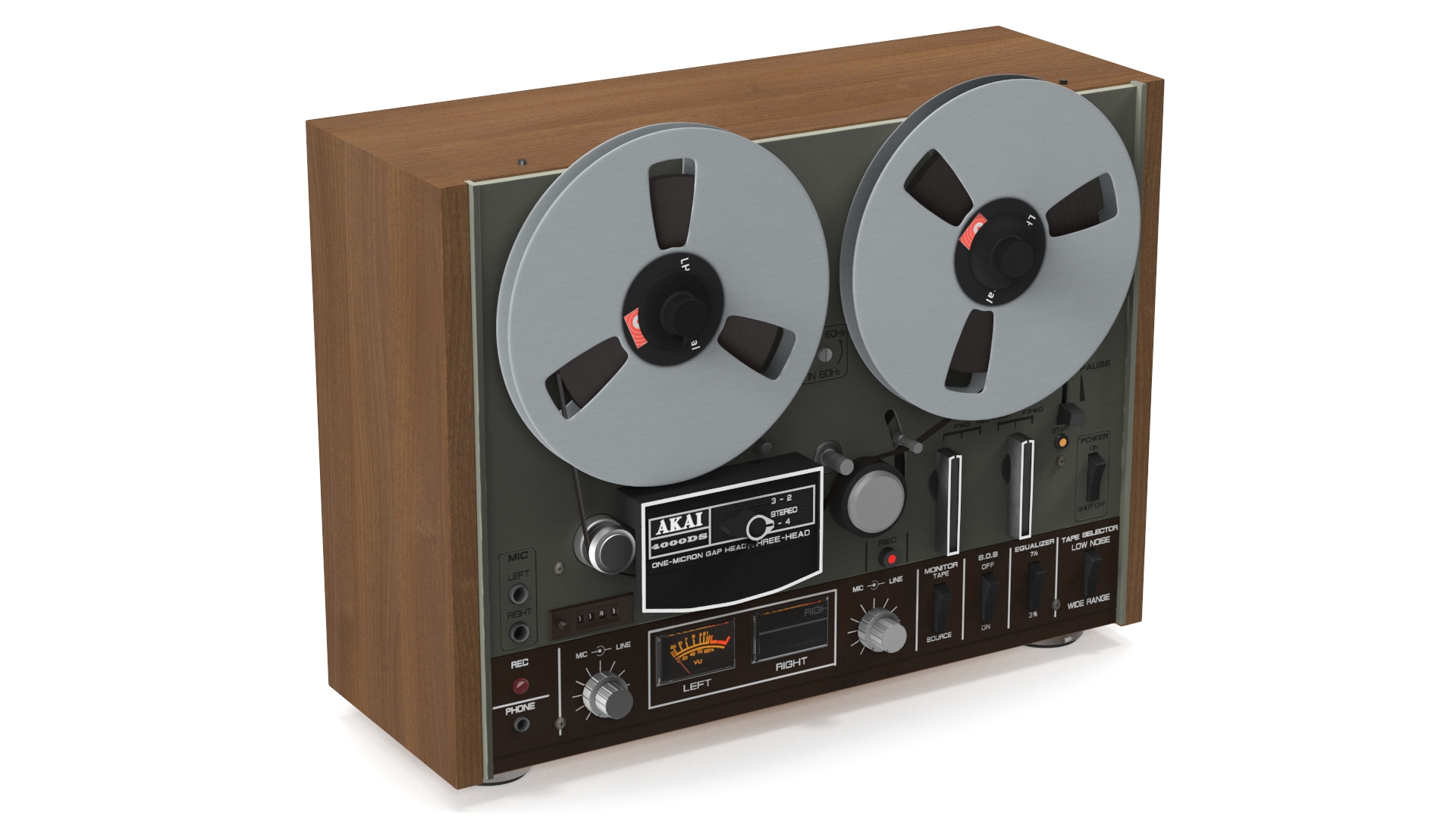 3D Reel-to-Reel Tape Recorder AKAI 4000DS model