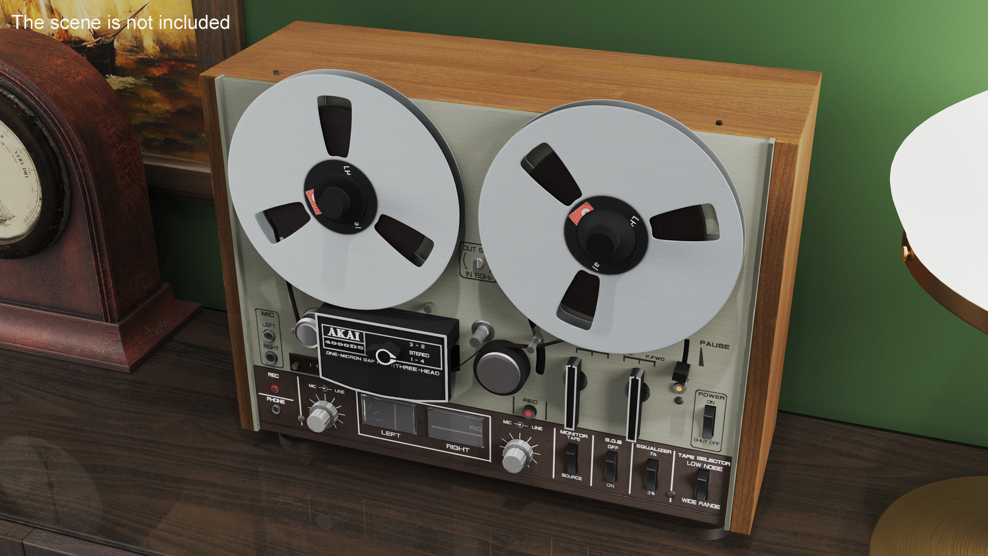 3D Reel-to-Reel Tape Recorder AKAI 4000DS model