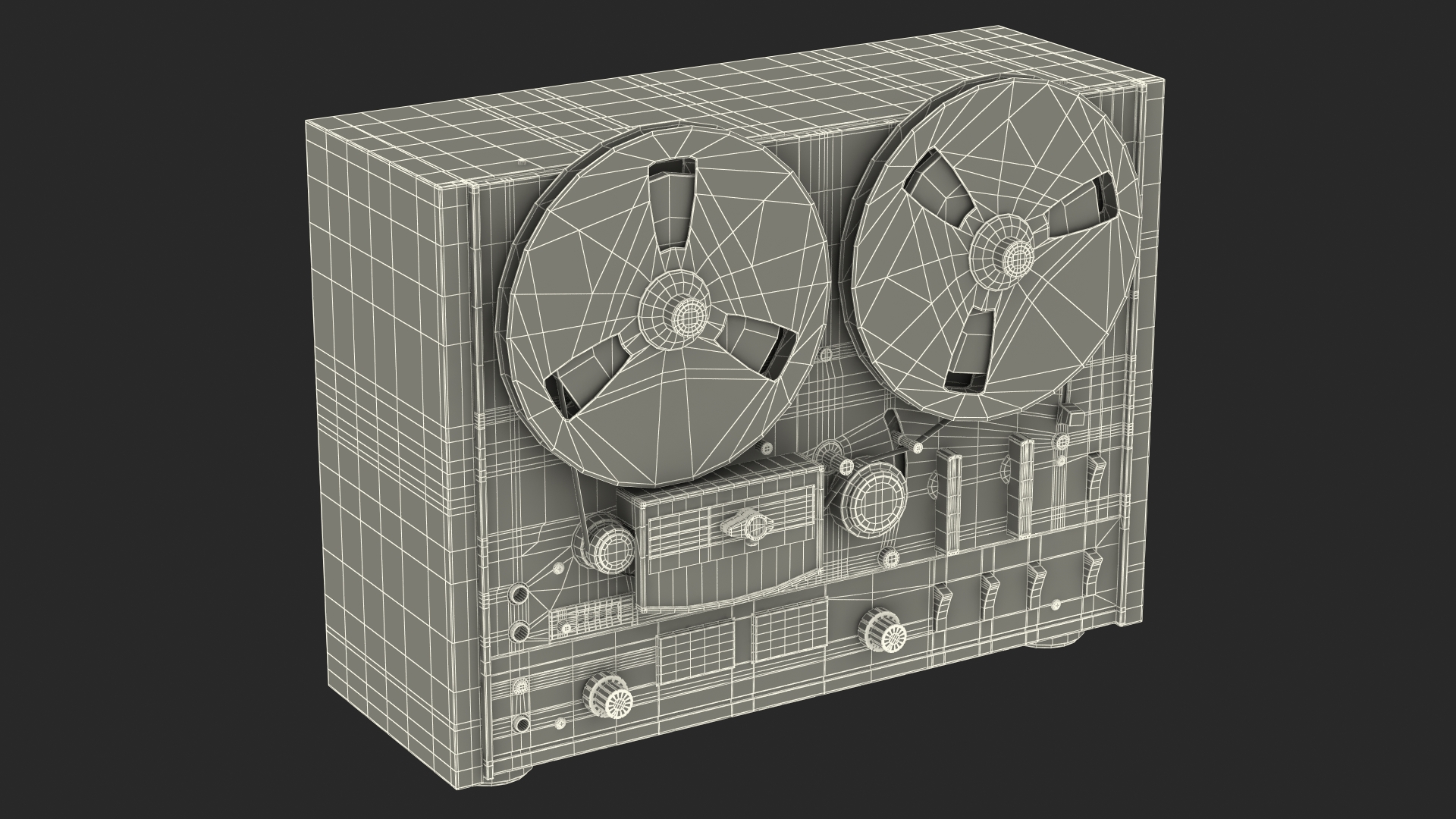 3D Reel-to-Reel Tape Recorder AKAI 4000DS model